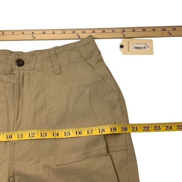 NWT St Johns Bay Chino Straight Pants Womens 12 Beige Khaki High-Rise - Picture 8 of 10